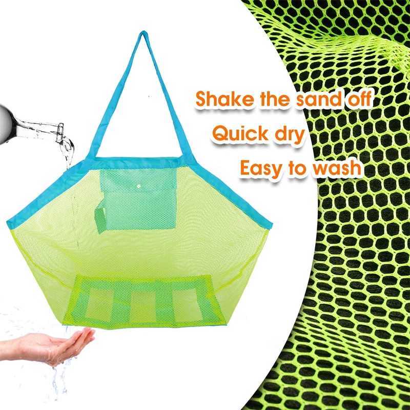 Protable Beach Bag Anti-sand Net Beach Toy Towel Storage Mesh Travel Large Capacity Toy Outdoor Waterproof Storage Bags Z250717