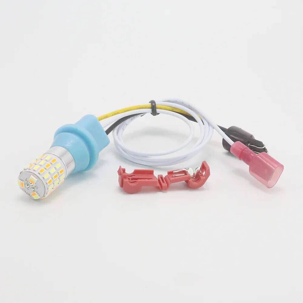 New Motorcycle Bike Reverse T10 Led W5w Dual Color Side Light Drl Turn Signal Bulbs White and Amber