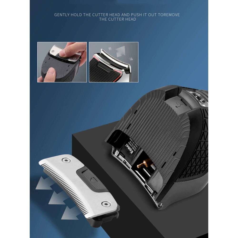 Kemei Km-6036 Self-Haircut Clipper Wet Or Dry Electric Trimmer For Men Washable Hair Cutter Rechargeable Home Use
