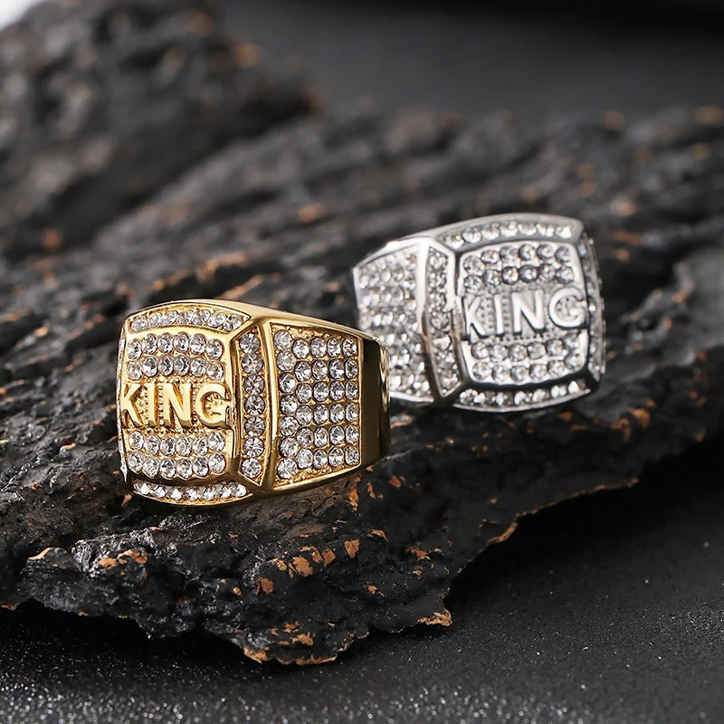 Stainless Steel Rings for Men and Women ID KING Full Zircon Rings High Quality Jewelry Party Gifts 250716