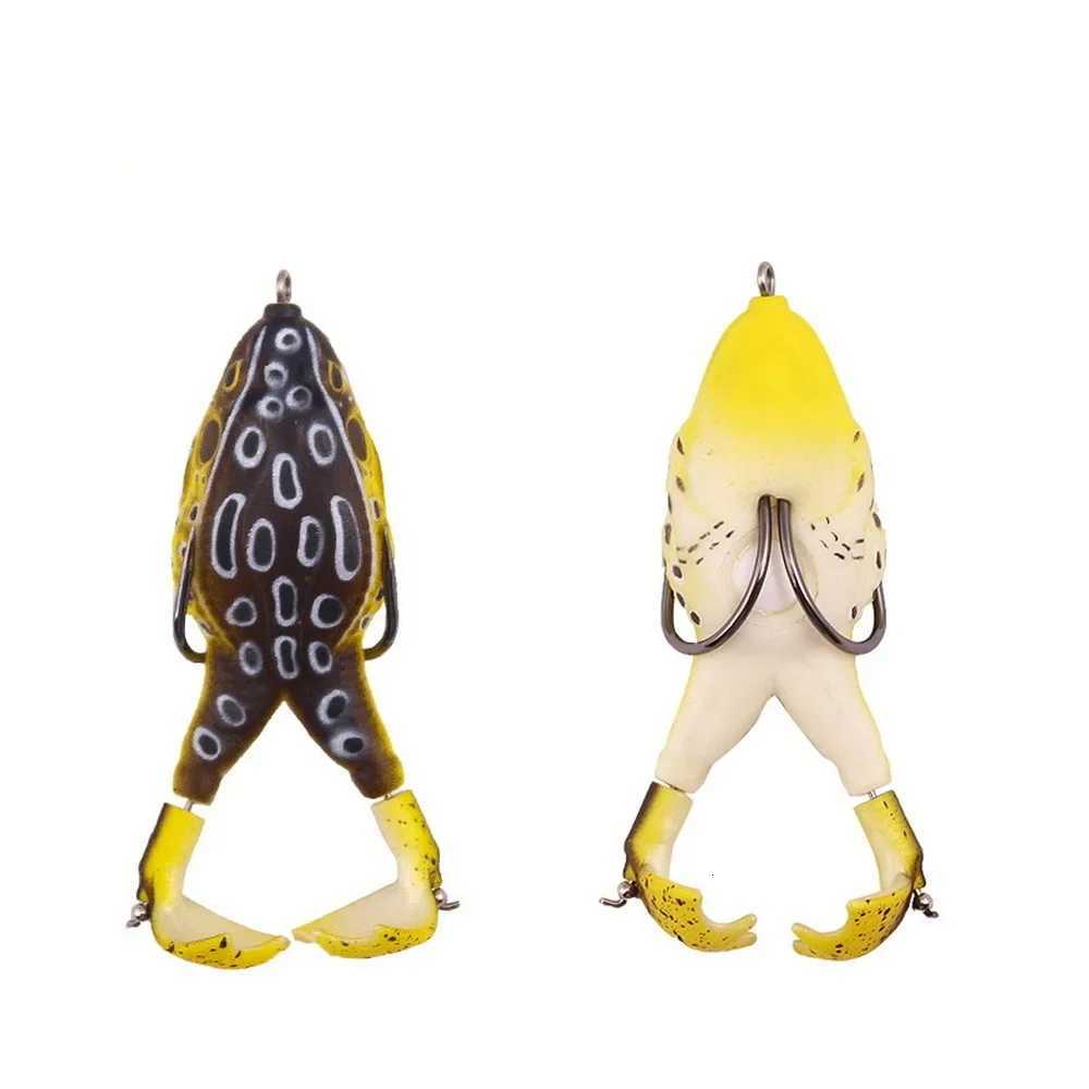 Frog Lure Double Propeller Legs Silicone Soft Baits 13.6g 16.6g Topwater Wobblers Artificial Bait For Bass Catfish Fishing Tools Z250717