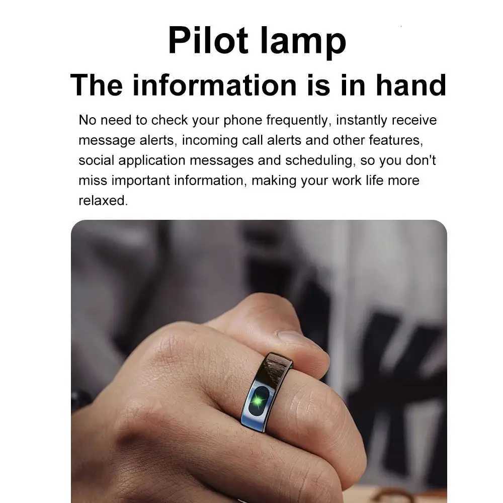 2025 R08 Smart Ring Men Women Health Monitor Skin Temperature IP68 5ATM Waterproof Touch Control Function Smart Finger Ring W250717