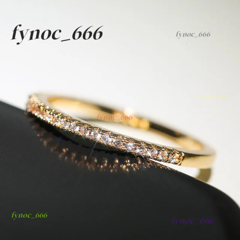 3 Colors Simple Band Women Rings Shiny Cubic Morganite Delicate Anniversary Gift Girl Accessories Hot Sale Fashion Jewelry