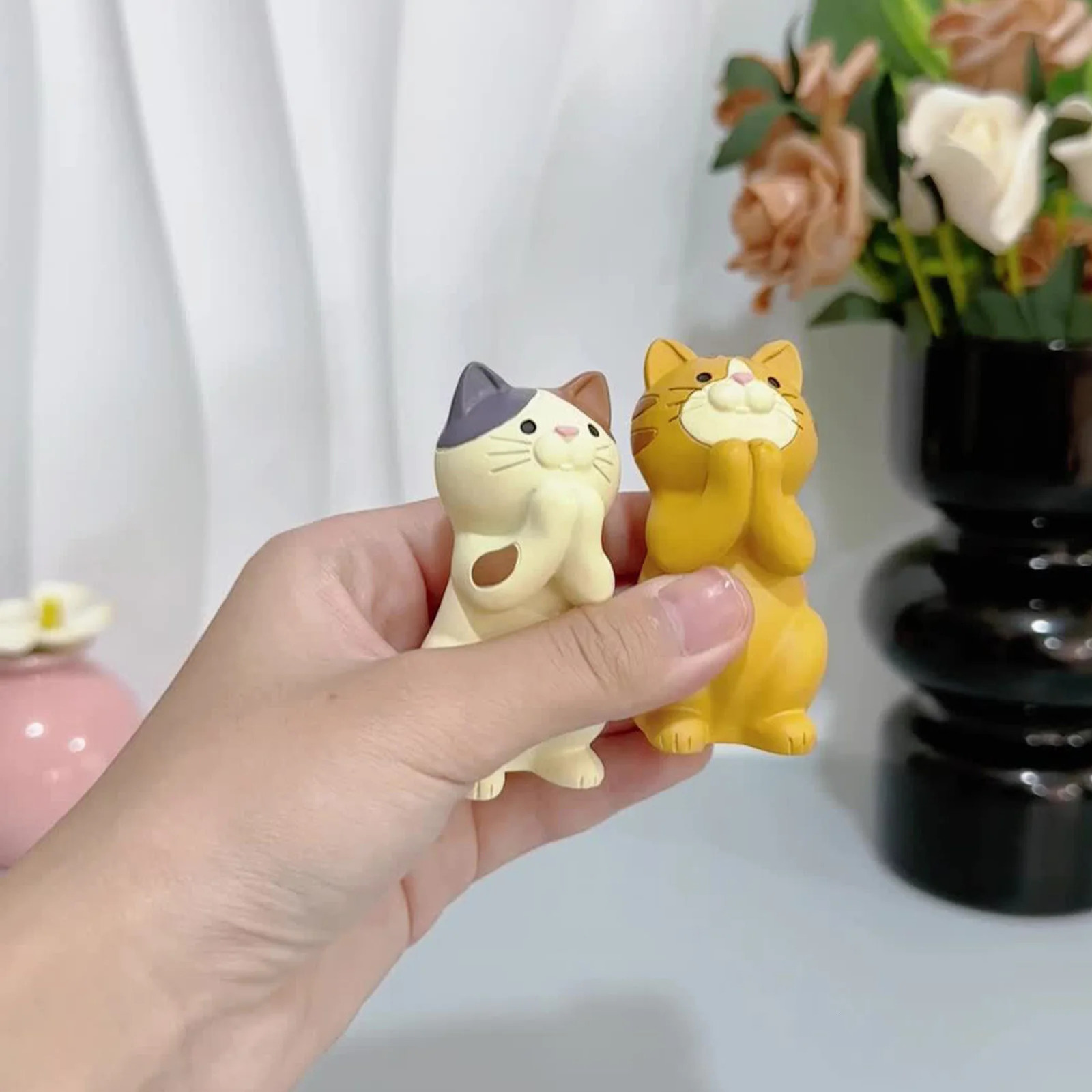 Cat Glasses Bracket Mobile Phone Stationery Desktop Pen Holder Home Desk Multifunctional Ornaments Collectibles Home Decoration 250716