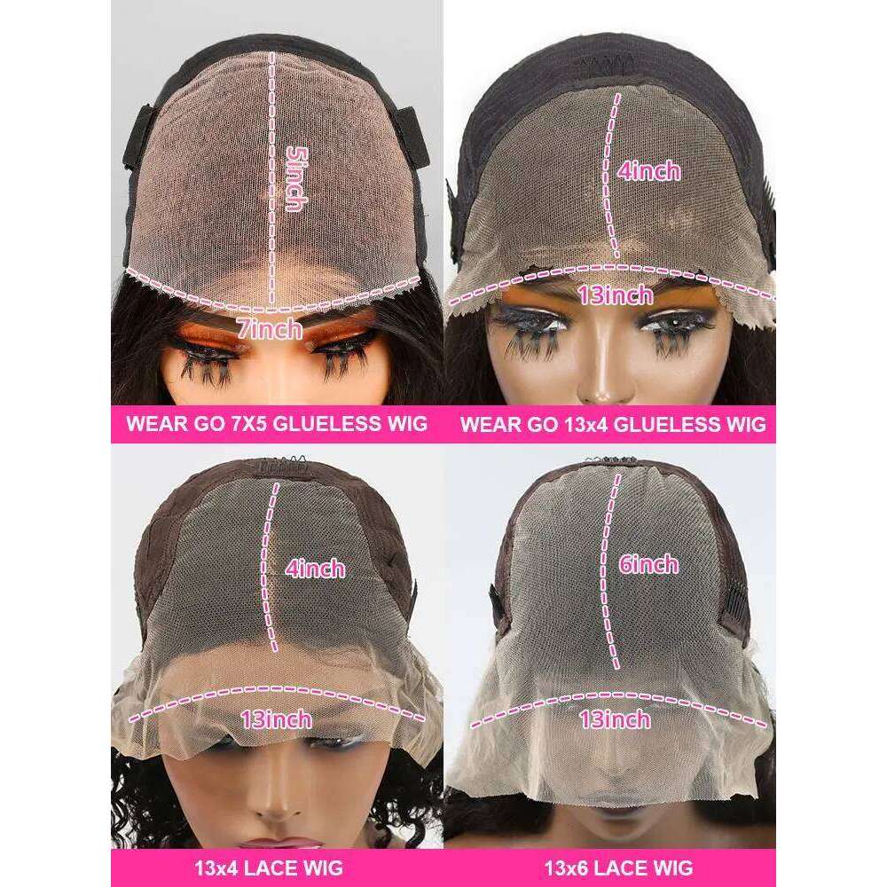 Water Glueless Human Hair Curly 13x6 13x4 Frontal 250% Deep Wave Wigs Wear Go 7x5 HD Lace Closure Wig Sale CEXXY