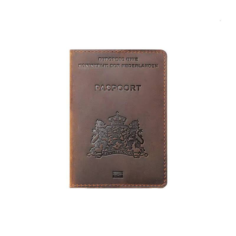 Genuine Leather Cover for Netherlands Dutch Credit Card Holder Holland Passport Case Travel Wallet ddmynov