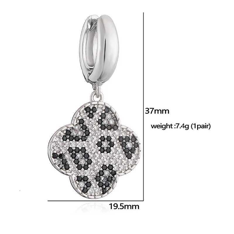 3 Styles Of Heart-shaped Clover Leopard Print Pattern Inlaid With CZ Stone Womens Pendant Earrings Fashionable Jewelry y250715
