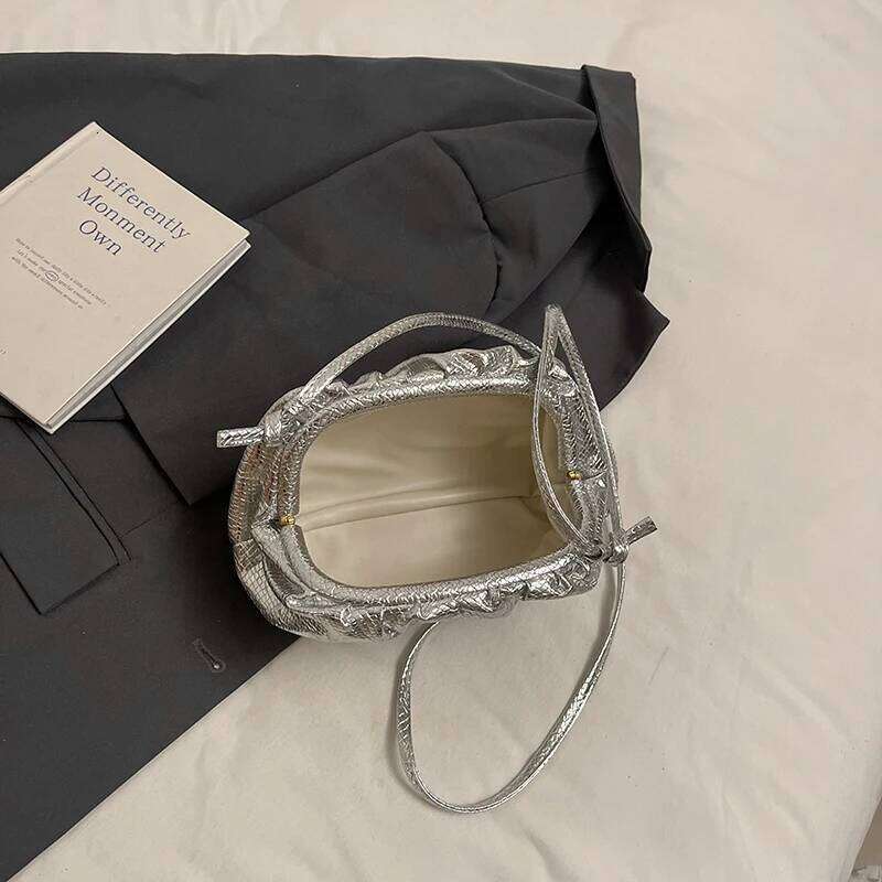 LEFTSIDE Cute Small Gold Pu Leather Crossbody Bags For Women 2025 New Trend Fashion Shoulder Bag Females Handbags And Purses