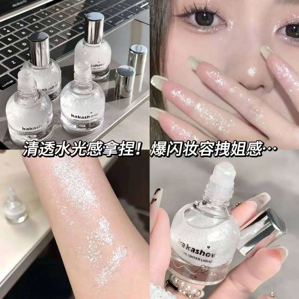 kakashow Liquid Highlighter Dias Ball Highlights Shimmer Glow Brightening Glitter ltifunctional for Face Eyes And More X250717
