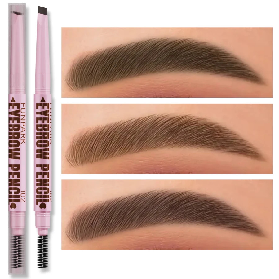 2 in 1 Professional Eyebrow Pencil Eye Makeup for Women 5 Colors Waterproof Long Lasting Eyebrow Brush Eye Brow Pen Cosmetic Gif 250712