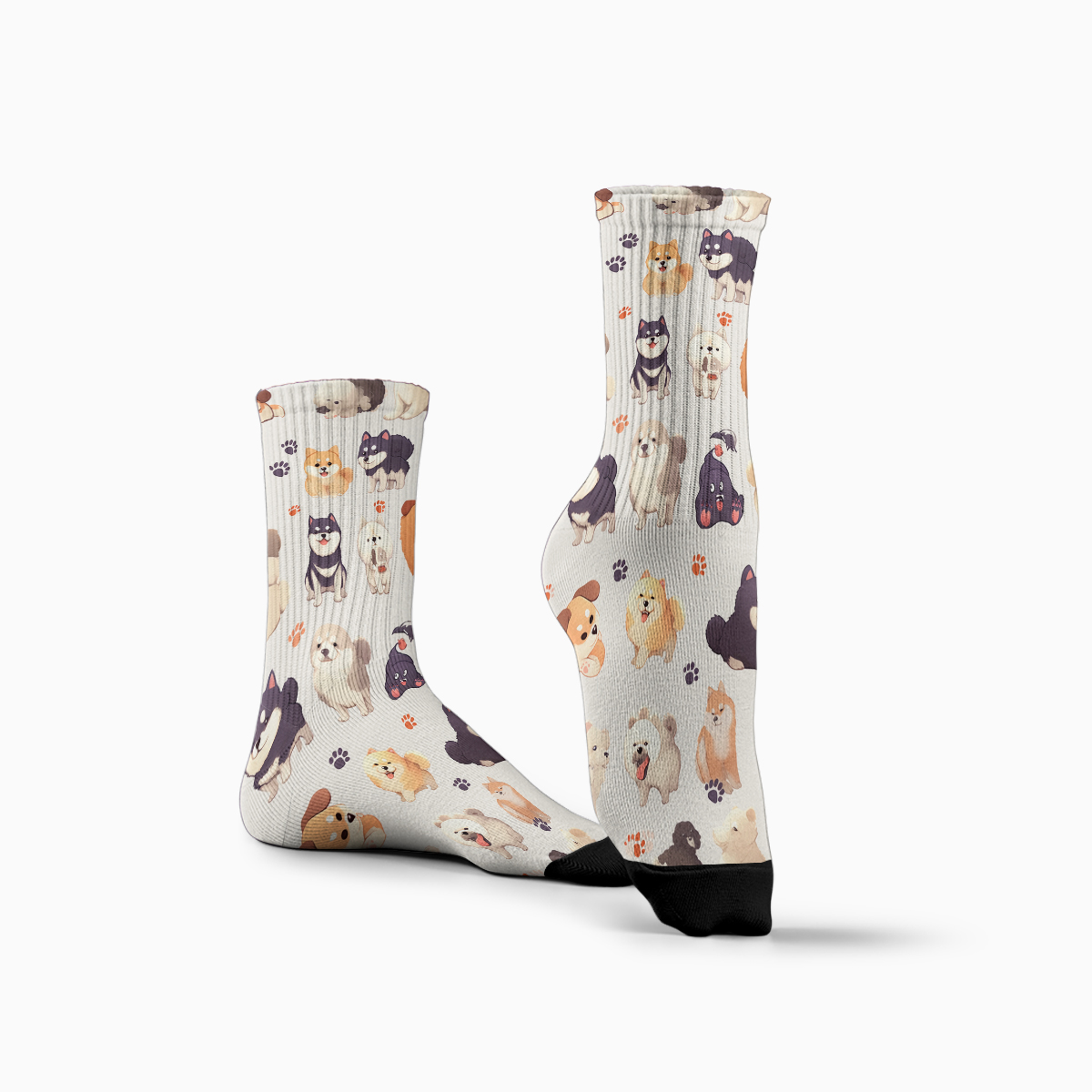Cute Puppy Pattern fashion tube Socks: Unisex Aesthetic Style