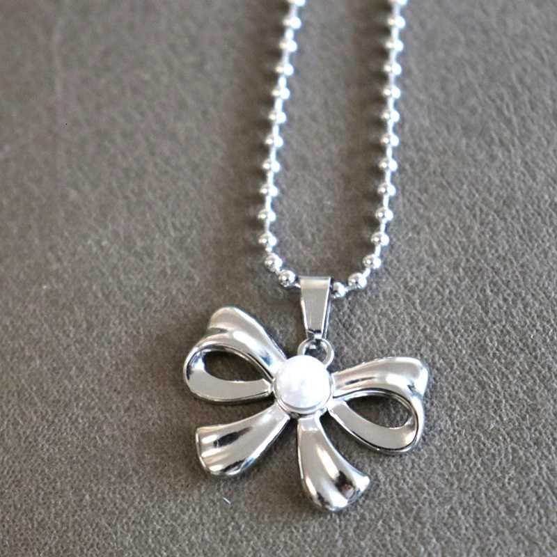 10pcs Stainless Steel Romantic Flower Floral Pendant Necklace French Retro Clavicle Chain Elegant Daily Wear For Women XJ250717