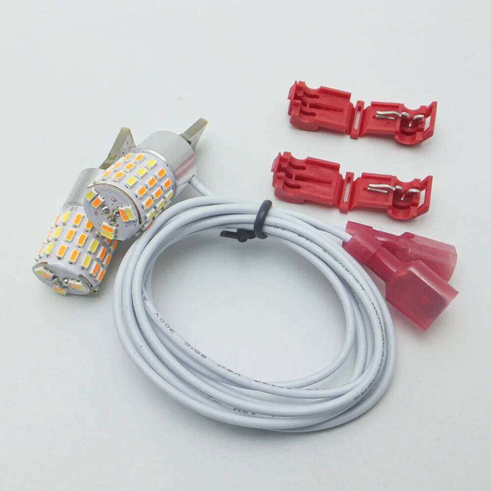 Coche Motorcycle Bike Reverse T10 Led W5w Dual Color Side Light Drl Turn Signal Bulbs White and Amber Pack of 2