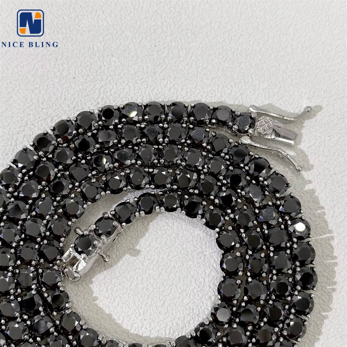 Tennis Chain Bling HipHop Jewelry Iced Out VVSmoissanite Diamond 4mm Tennis Necklace Jewelry Set for Men Women