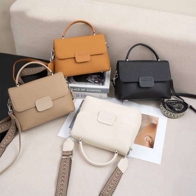 2025 Premium Textured Tote for Women - Genuine Leather Shoulder Purse, Versatile Crossbody Work Bag with Large Capacity