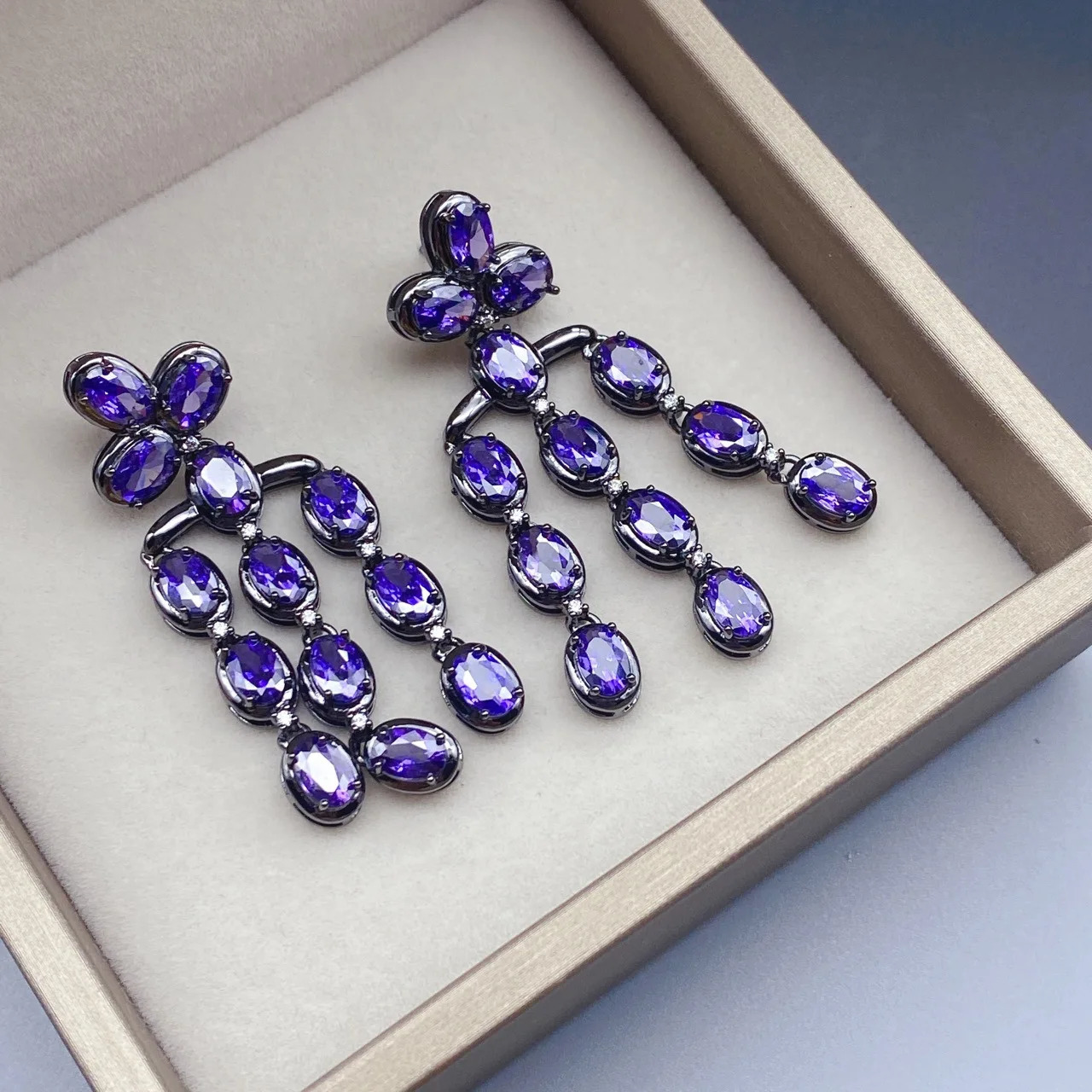 Bilincolor Cubic Zirconia Trendy Cute Tassel Summer Earring for Women 250716