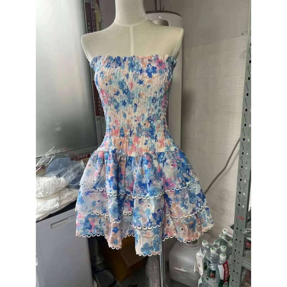 Summer Holiday Sexy Mini Layered Ruffles Cake Dresses Women Halter Clothing Stretchy Short Vestidos Party Prom Robe