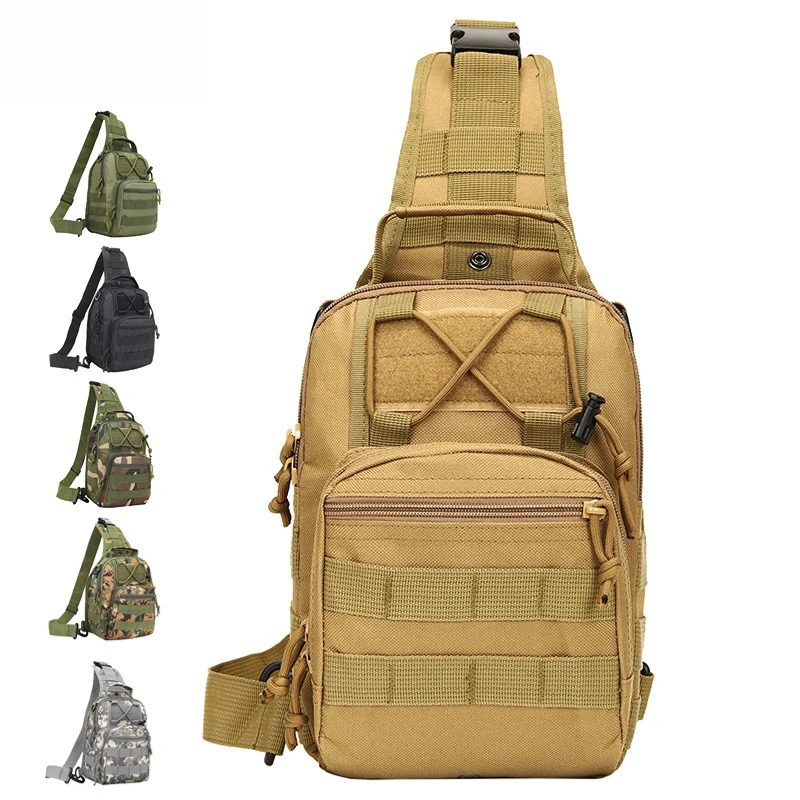 Tactical Chest Pack - Military Camo Sling Bag for Outdoor Sports EDC Unisex Molle Crossbody Bag with Quick Access Pockets 250716
