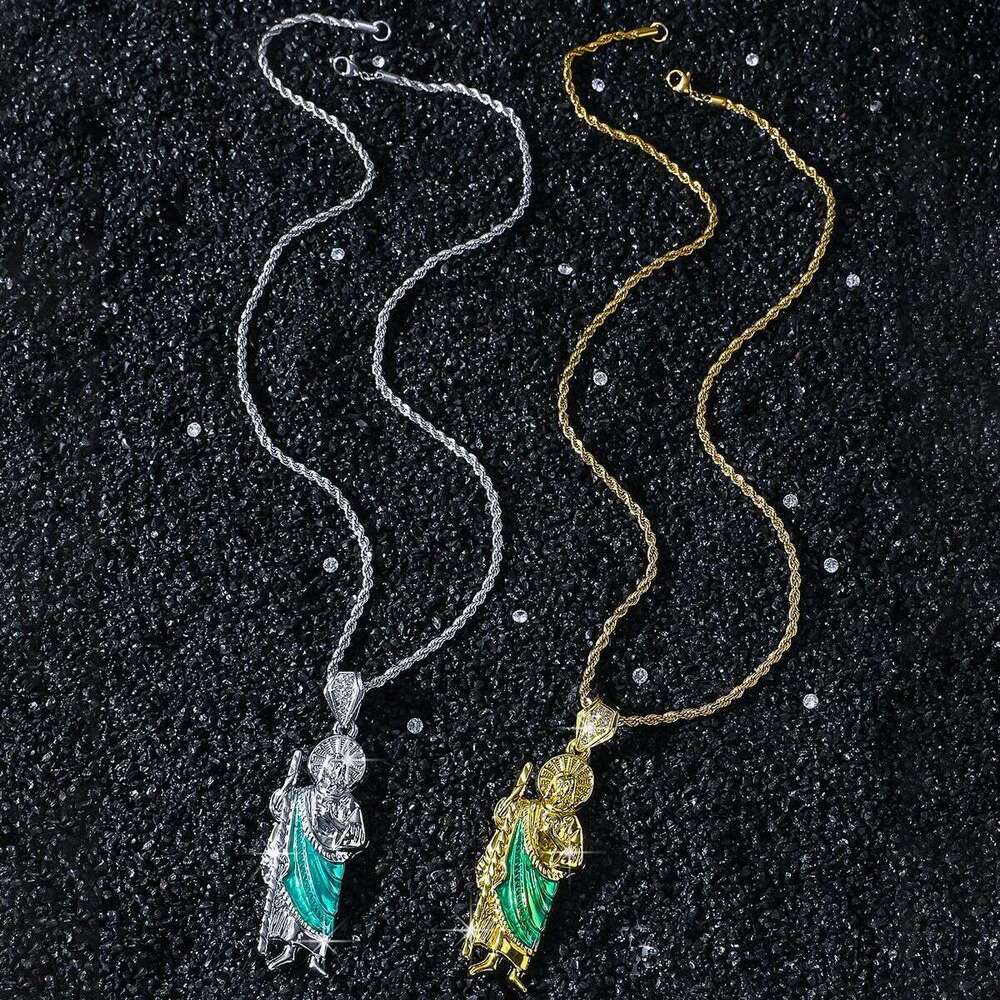 New Virgin Mary Stick Father Saint Jude Pendant Personalized Design Necklace Direct Shipping