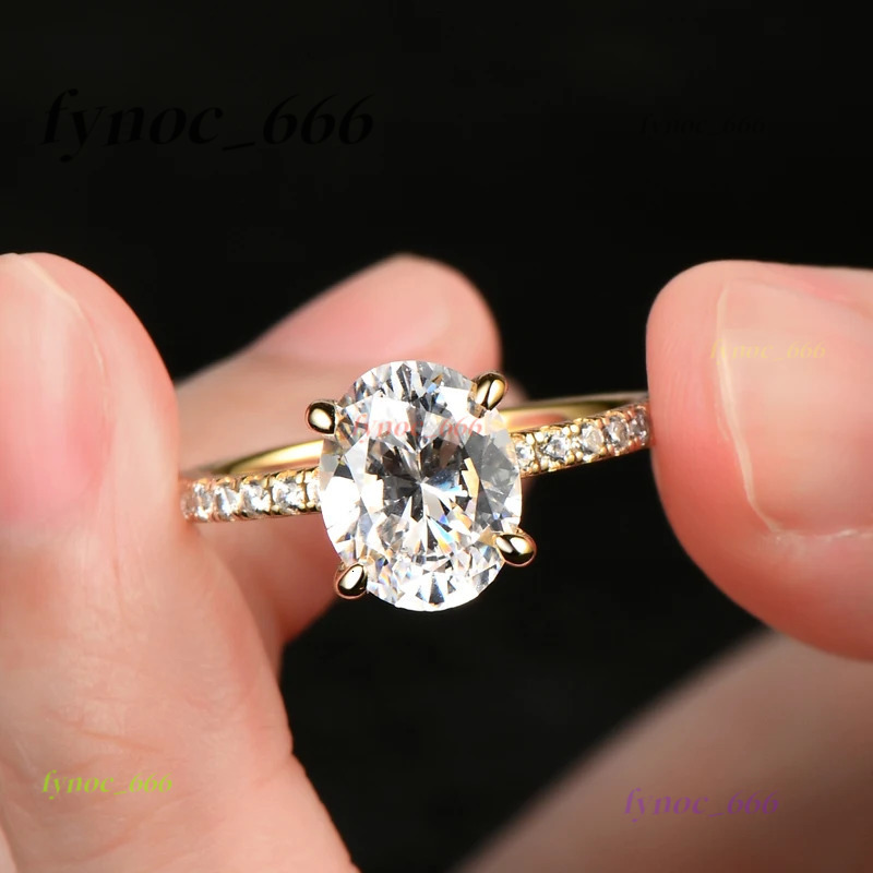 Classic Engagement Wedding Ring for Women S925 Silver Oval Cut 10x8mm 5A Cubic Morganite Finger Ring Big Lab Diamond Band