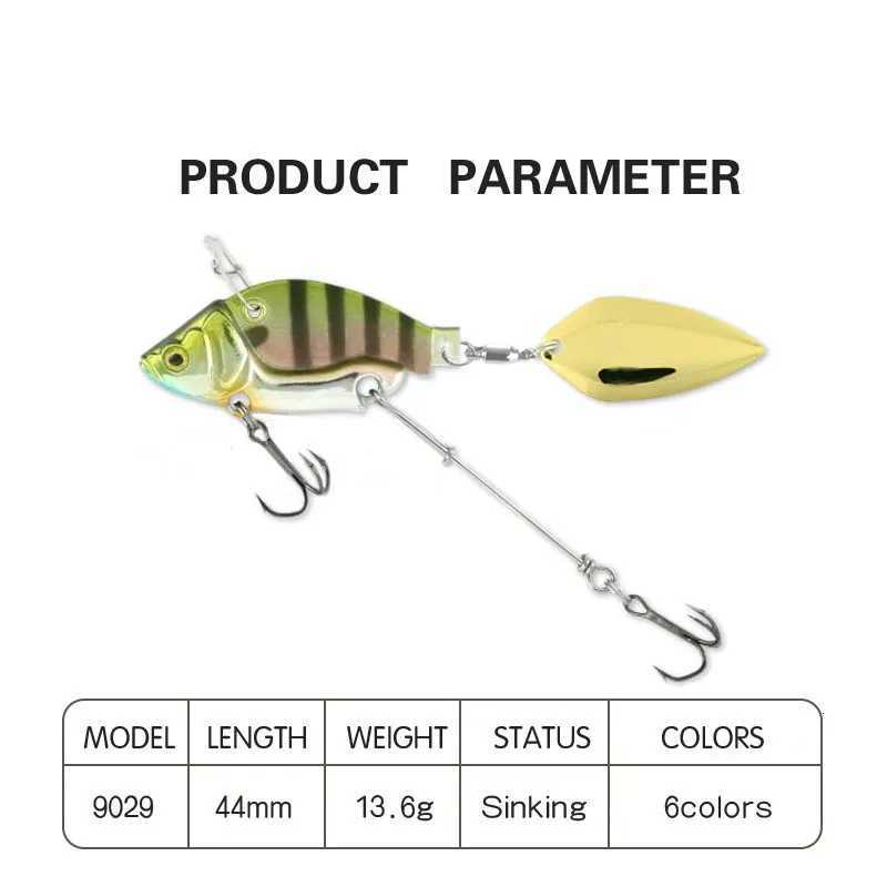 1Pcs Sinking Metal VIB Vibration Bait Spinner Spoon 13.6g 4.4cm Jigs Trout Winter Fishing Hard Baits TackLE Pesca Z250717