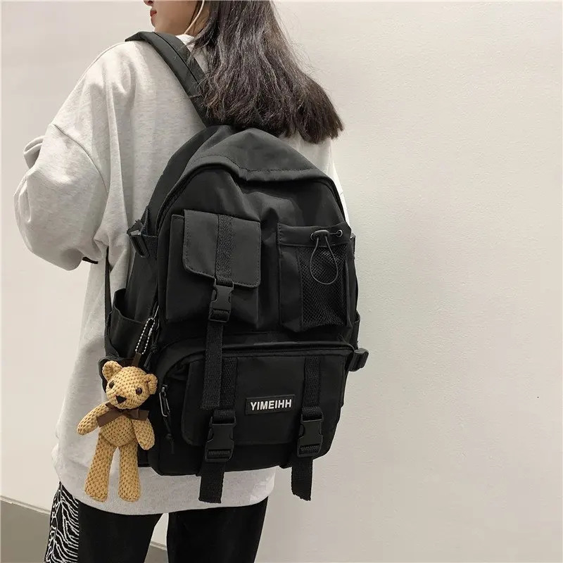 Multifunctional Teenager Laptop Backpack Women Cool Canvas School Bag High Quality Student Backpacks Fashion Schoolbag 250714