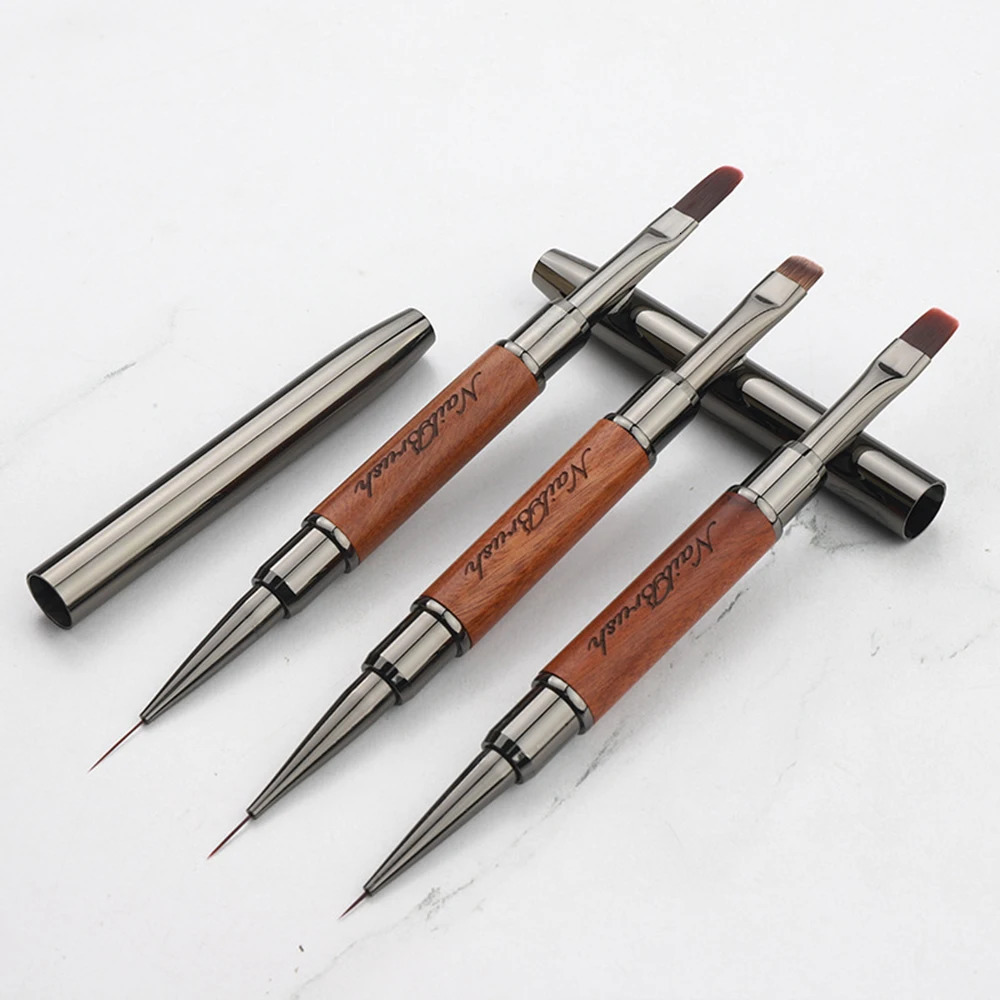 Double-end Nail Pen Brush Glue Potherapy Pen UV Gel Liner Brush Dual End Acrylic Nail Art Painting Manicure Brushes Tool 250716