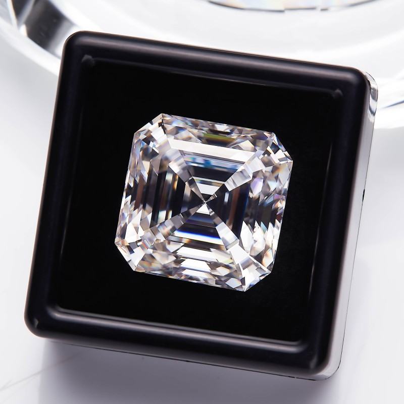 Wholesale Asscher Cut Loose Moissanite 3*3mm-12*12mm DEFGH Clarity VVS1 GRA Certification Lab Created Moissanite for Engagement Ring Making