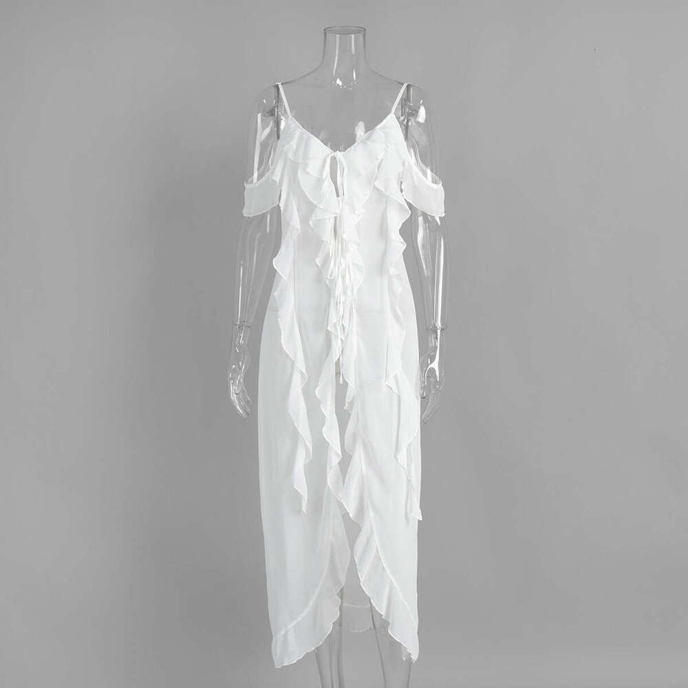 Sexy Summer New Ruffled V-Neck Strap Dress For Women B5