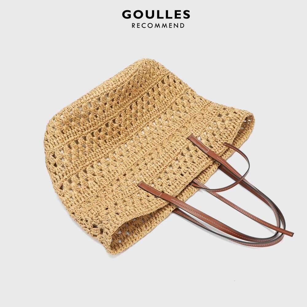 Fashion Grass Knitting Tote Handbags, Raffia Straw Woven Shoulder for Ladies, Holidays Beach Trendy Versatile Shopping Bags