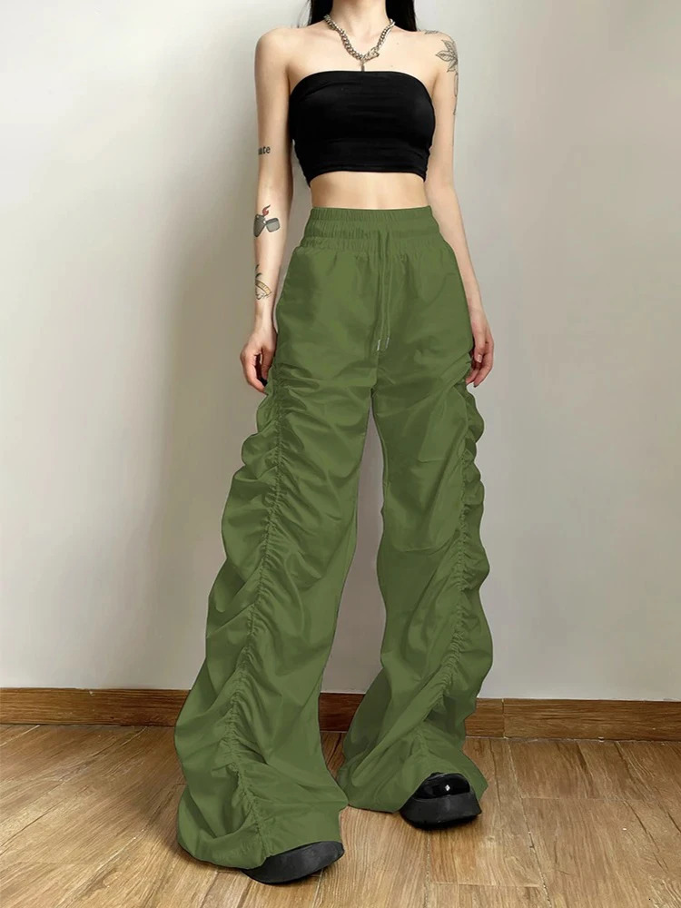 Fashion Trend Personalized SelfConfidence AvantGarde Cool AllMatch Casual Loose Girl High Waist Wide Leg Lantern Pants 250704