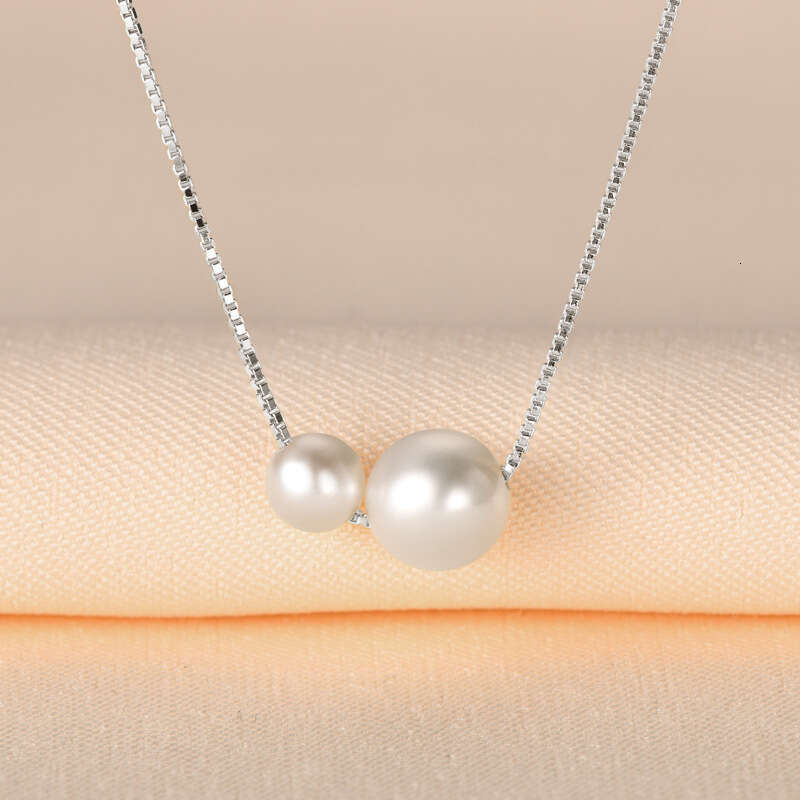 Lulutong Natural Freshwater Pearl Pendant For Women, Niche INS Style, Pure Sier Simple Collarbone Necklace 17B