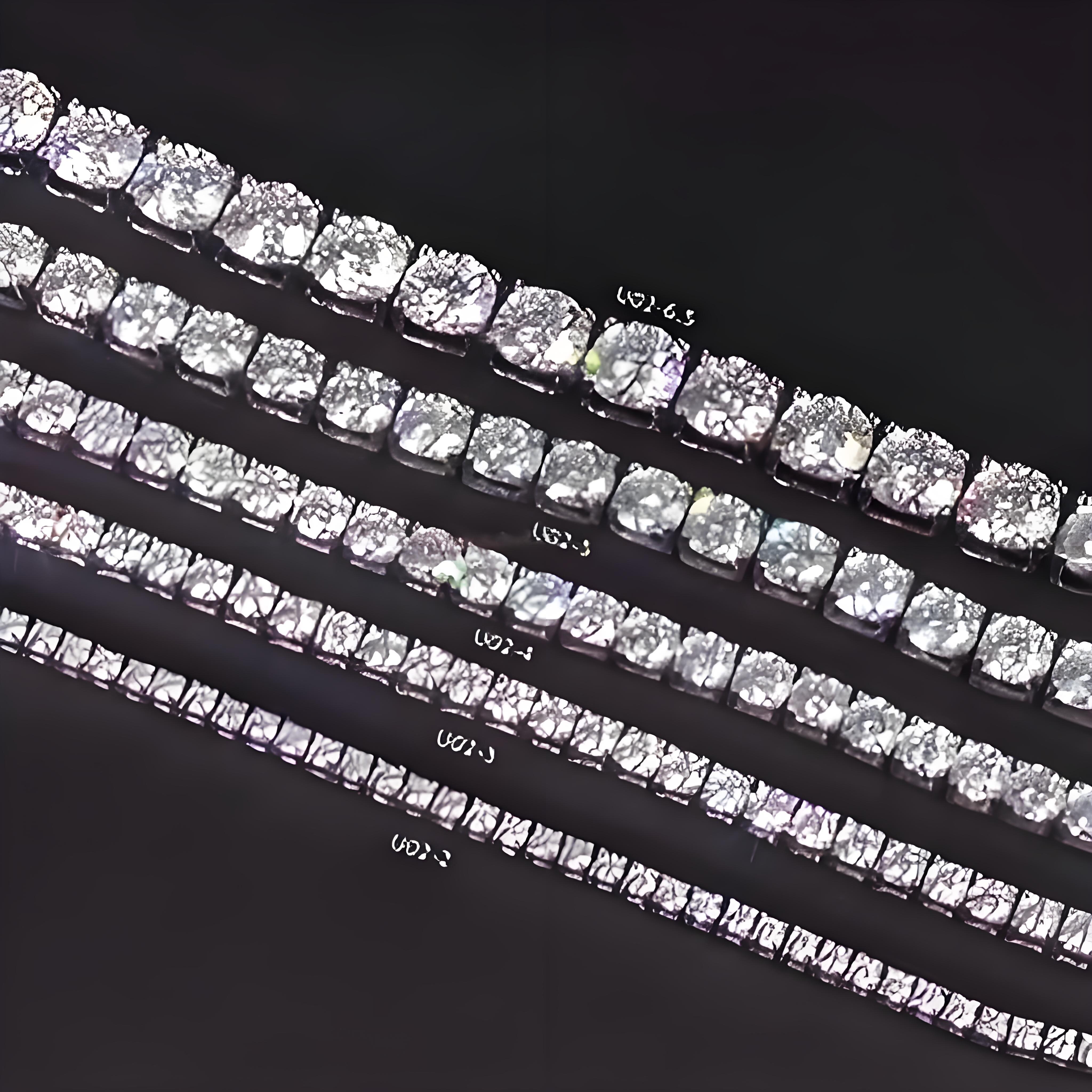 Jewelry designer hip hop necklace 2mm 3mm 4mm 5mm ice dia sterg sier Moissanite tennis bracelet Free shipping