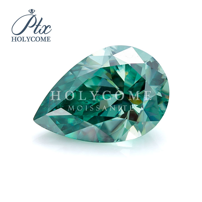 Factory Sale Original Color Green Moissanite Brilliant Cut Various Shapes 0.1ct to 10ct High Quality VVS1 Clarity Loose Moissanite for Fashion Jewelry