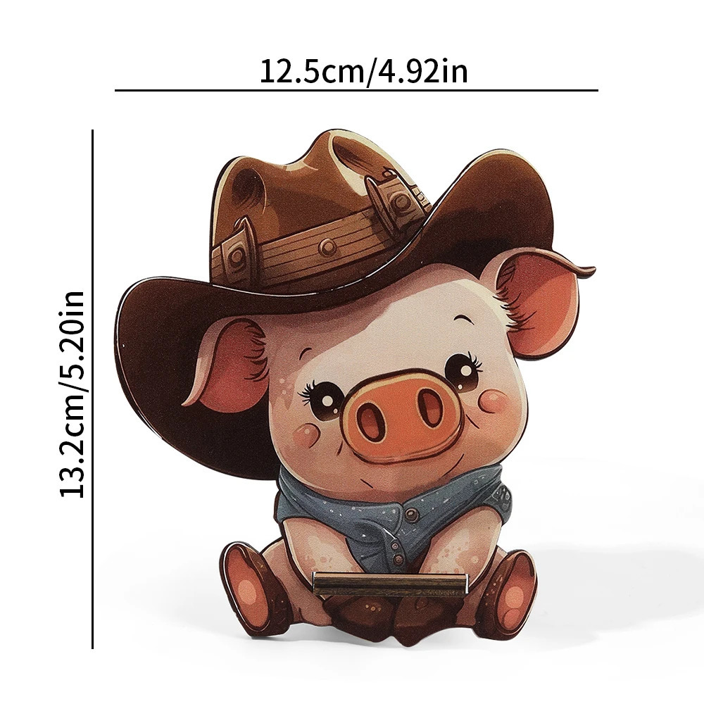 Cartoon Pig Glasses Frame Cute Animal Glasses Frame Sunglasses Display Stand Hand Carved Home Wooden Decoration 3D 250716