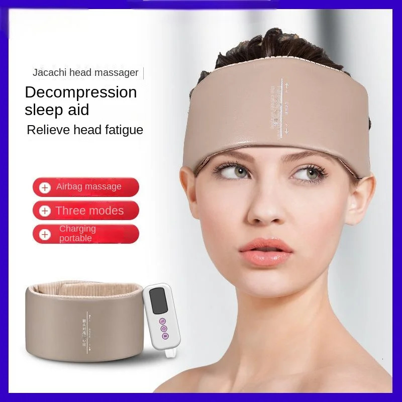 Electric Head Massager Scalp Shiatsu for Tension Headache Relief Sleep Improvement Rechargeable Portable Relaxation 250716
