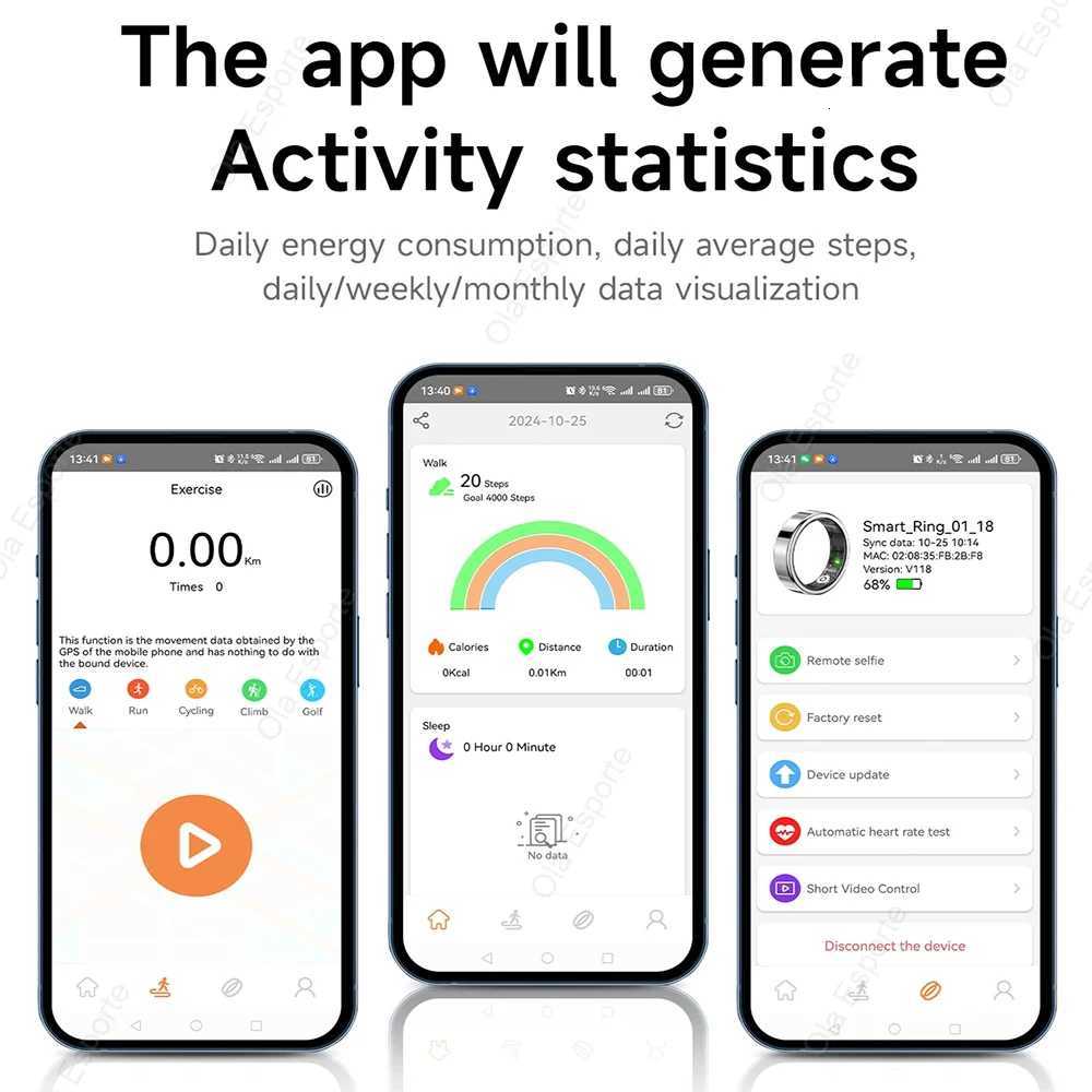 4 Samsung Galaxy Ring 2025 Nev Smart Ring Men Women Bluetooth Health Monitor IP68 5ATM Waterproof Multi-Sport Modes Smartring W250717