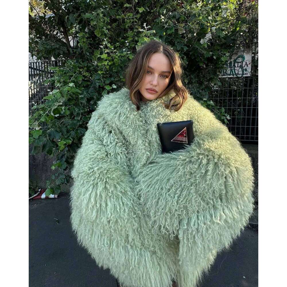 Fashion Faux Fur Women Coats Casual Loose Lapel Long Sleeve Warm Jackets 2025 Autumn High Street Lady Outerwear