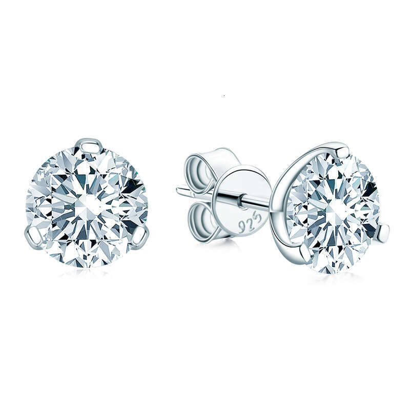 Live New Classic For Women, Pure Sier Inlaid With 1.5 Carat D Color Moissanite Earrings F44