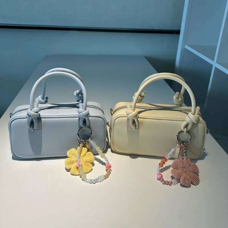 Small niche design bowling bag, women's fashion handbag, single shoulder crossbody Boston bag