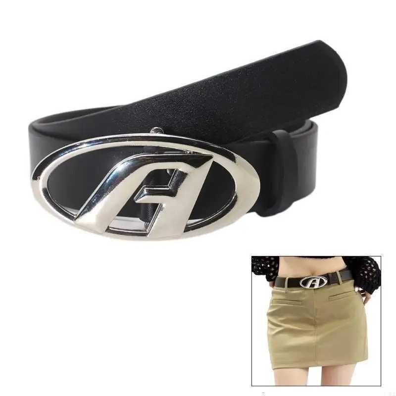 4LE Fashionable PU Leather Belt for Various Attires Elegant Waist Band Comfortable Letter A Buckle Waistband W250717