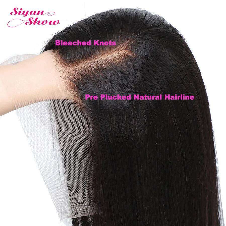 Raw Vieamese Bone Straight Wigs Double Drawn Short Bob Human Hair Pre Plucked HD Transparent Lace Frontal Wig Ombre Brown