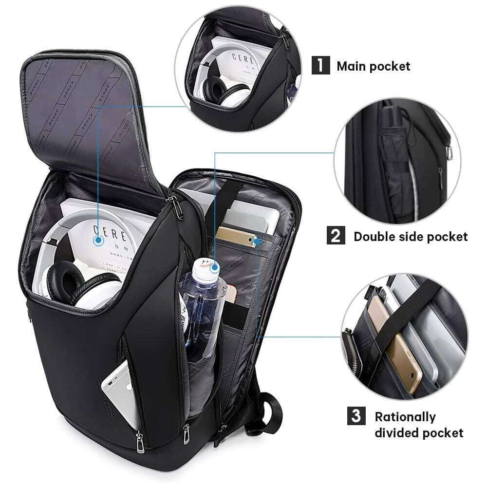 Business Backpacks Laptop inch Multifunctional WaterProof Big Capacity Daily Work Male Backpack School Bag Mochila