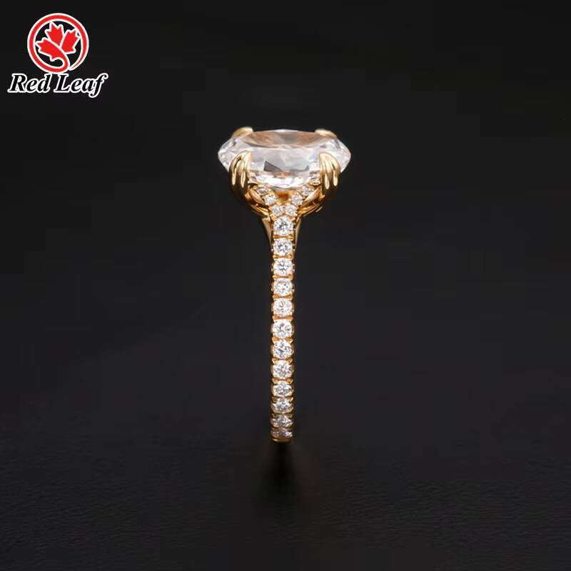 Custom 14K 18K White Yellow Gold Lab Diamond Ring 1CT 2CT 3CT IGI Certified DEF CVD HPHT Oval Lab Grown Diamond Engagement Ring