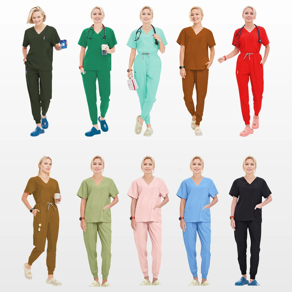 Summer Scrubs Hospital Uniforms Doctor Nurse Workwear 4-way Stretch Pet Clinic Nursing Suits Dentist Working Clothes S21 250715