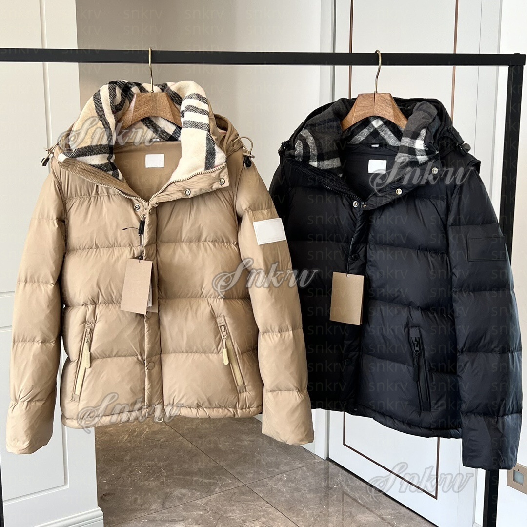 Designer coat down jacket Cotton warm Parker detachable sleeve Long sleeve down jacket for women and men letter print Checkered pattern size M-5XL
