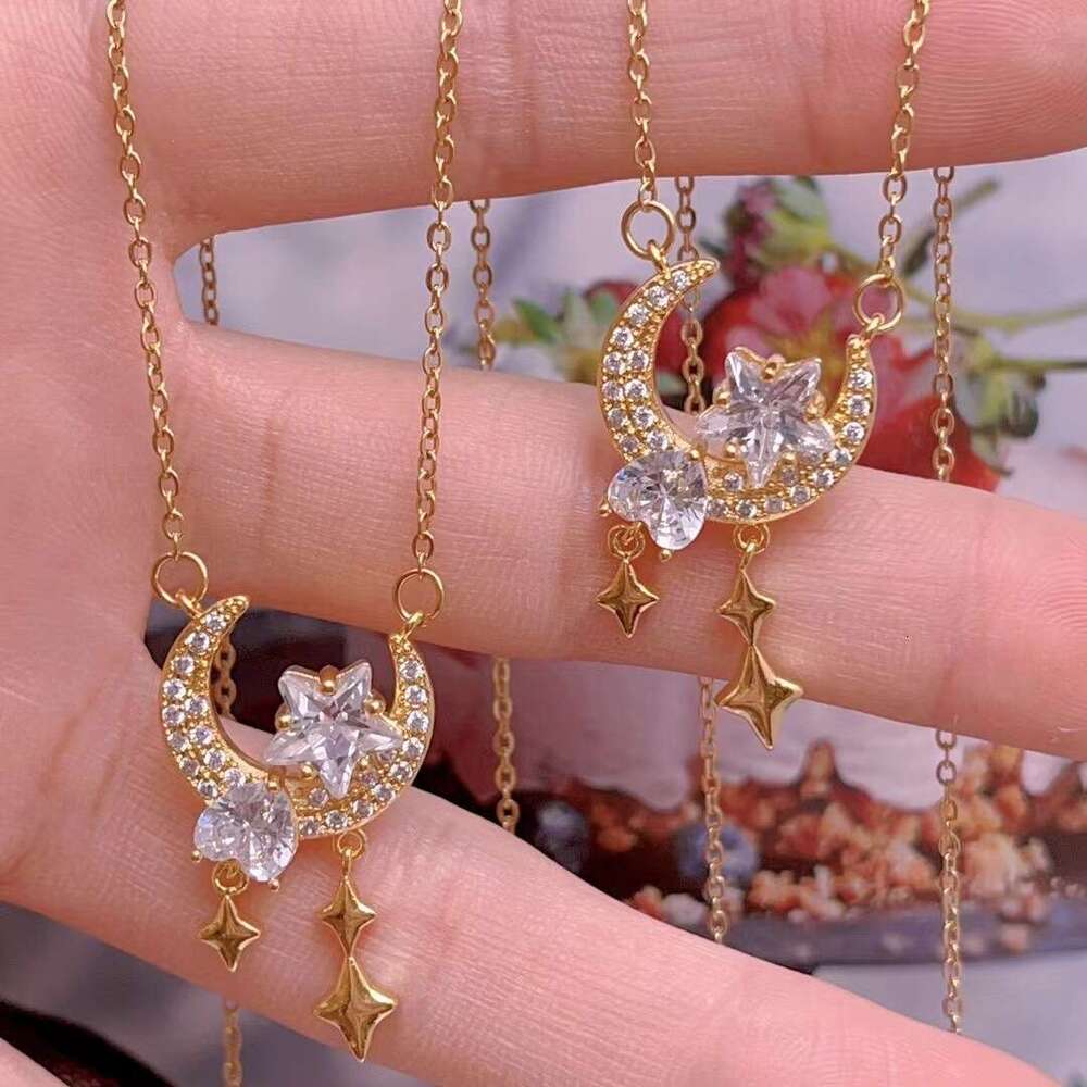 Light Niche High-End Necklace For Women Geometric Design Non-Fading Titanium Steel Clavicle Chain Fashion Versatile Pendant F5d
