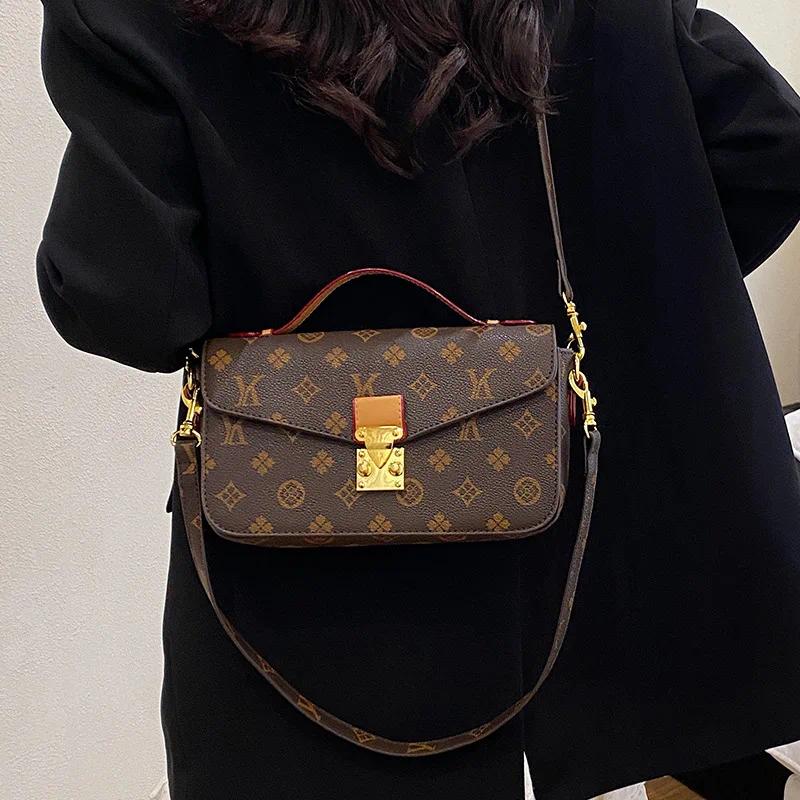 2025 New Women's Luxury Color-Blocked Vintage Print Square - Trendy Chic Shoulder Crossbody Lady Bags