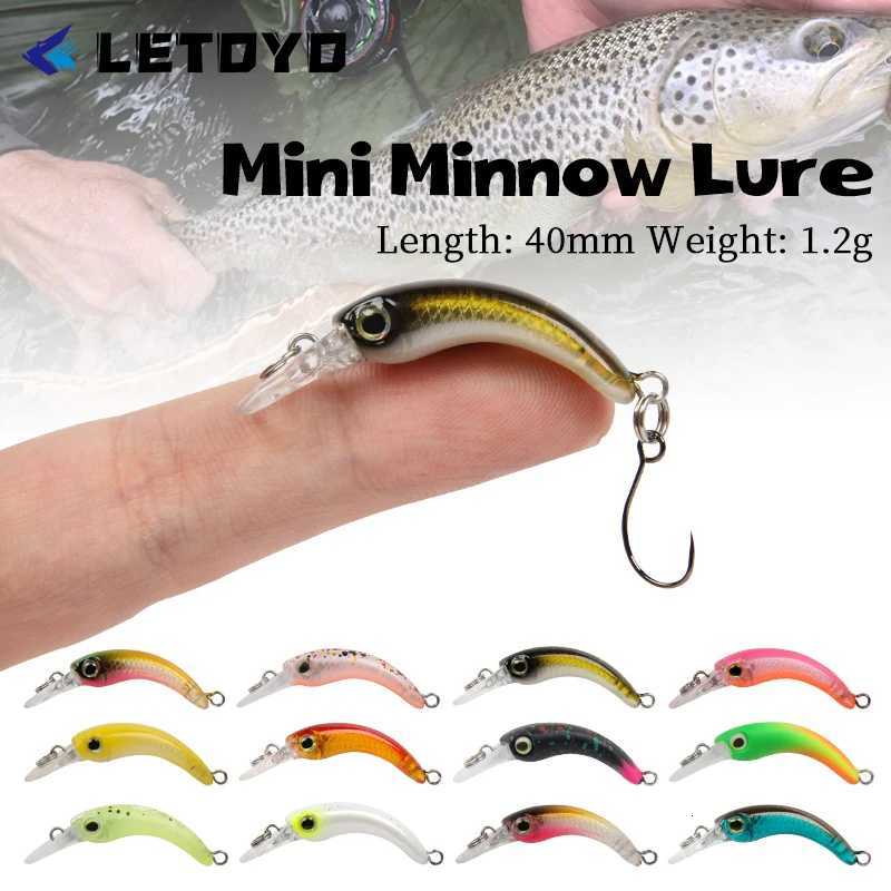 LETOYO Floating Injured Fishing Lure 40mm 1.2g Micro Lures Artificial Minnow Bait Wobblers For Trout Bass Perch Z250717