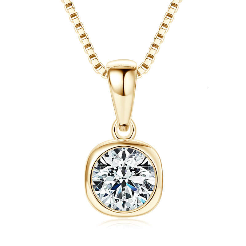 Tiktok Internet Celebrity Live Hearts Eight Arrows Moissanite Necklace Pure Sier Classic Versatile Small Rock Candy Collarbone Chain 19B